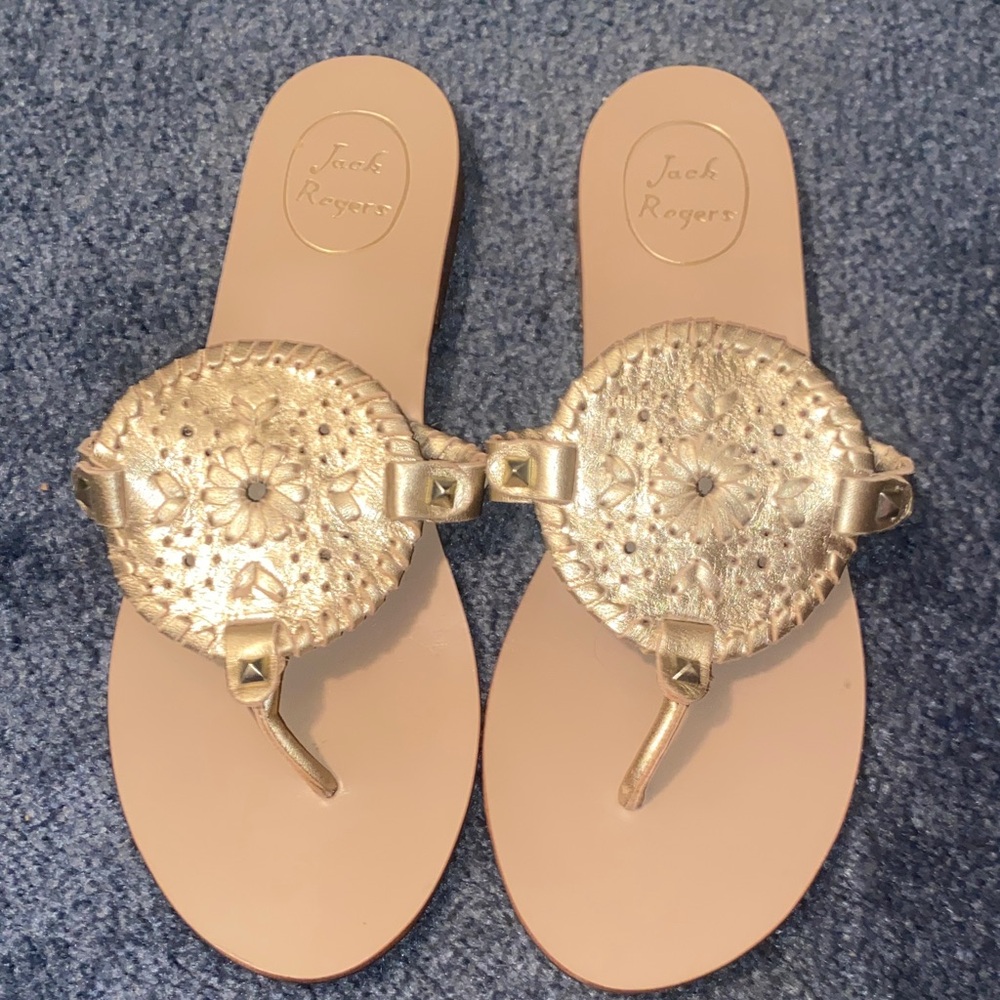 Jack Rogers Metallic Gold Sandals